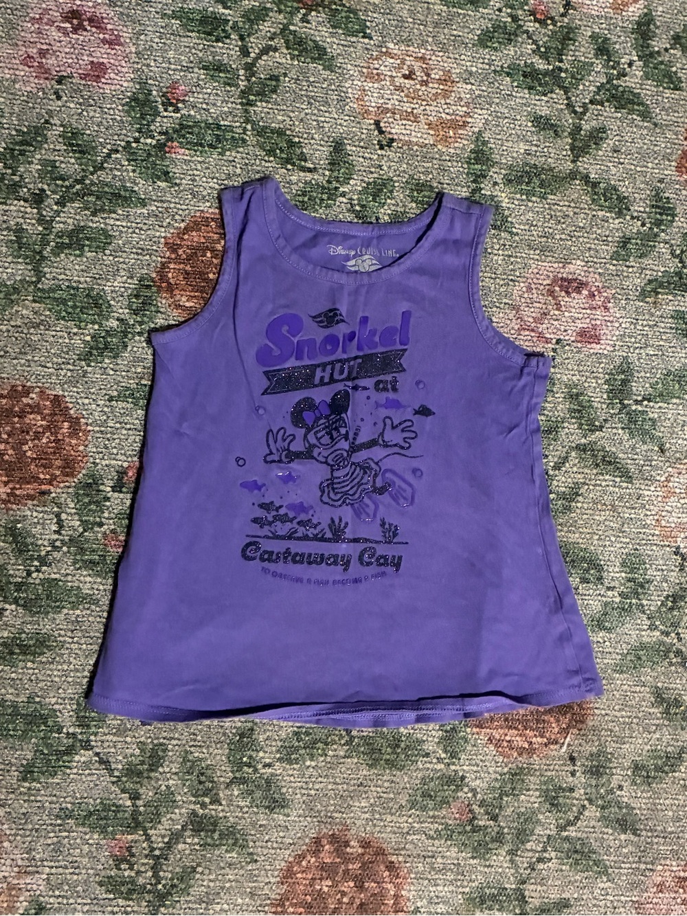 Girls' Purple Disney Minnie 'Snorkel Hut' Tank Top